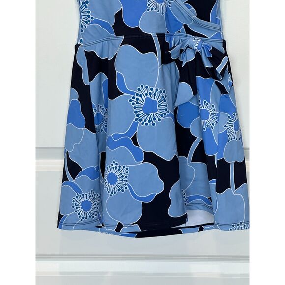 NWT Draper James Make it Poppy Faux Wrap Swimdress Navy Size XS - Picture 7 of 12